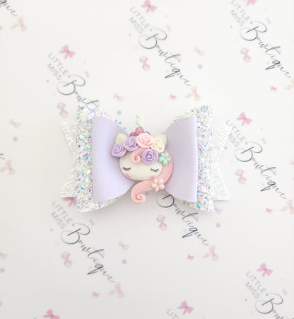 Sleeping Beauty Unicorn bows (3 styles)