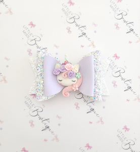 Sleeping Beauty Unicorn bows (3 styles)