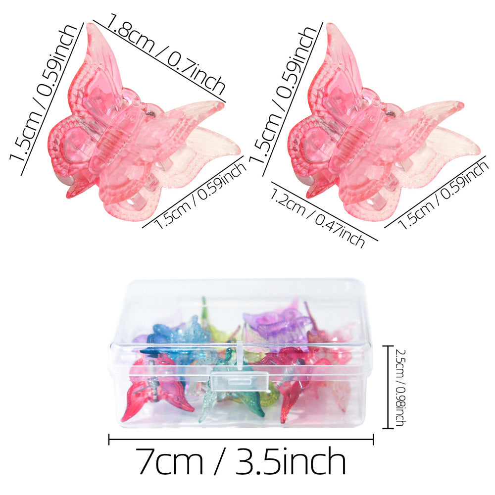 Mixed Butterfly Claw Clips