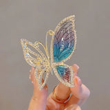 Rhinestone Butterfly Claw Clip