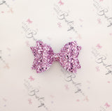 Shades of Purple/Green Double Glitter Bows
