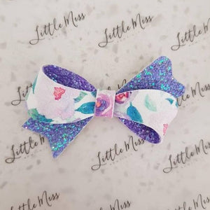 Purple Floral Sophia Bow