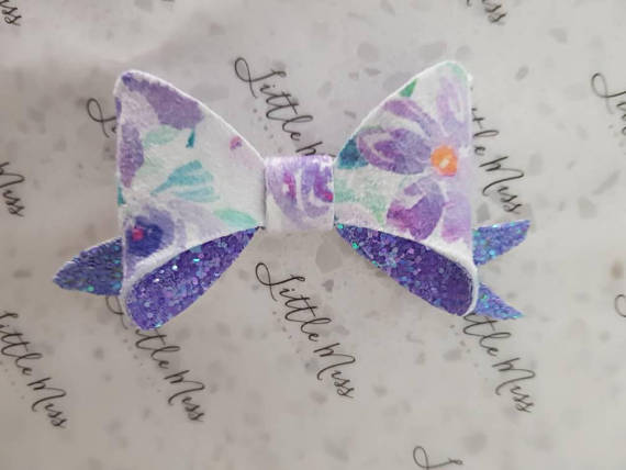 Lavender Floral Bow