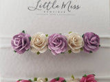 Purple Flower Crown Headband