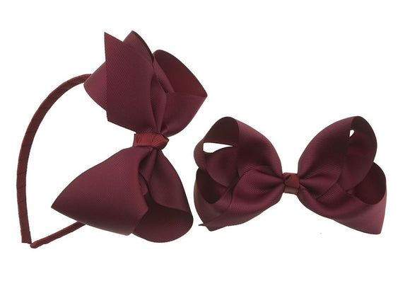 School Headband and Bow Sets (9 COLOURS)