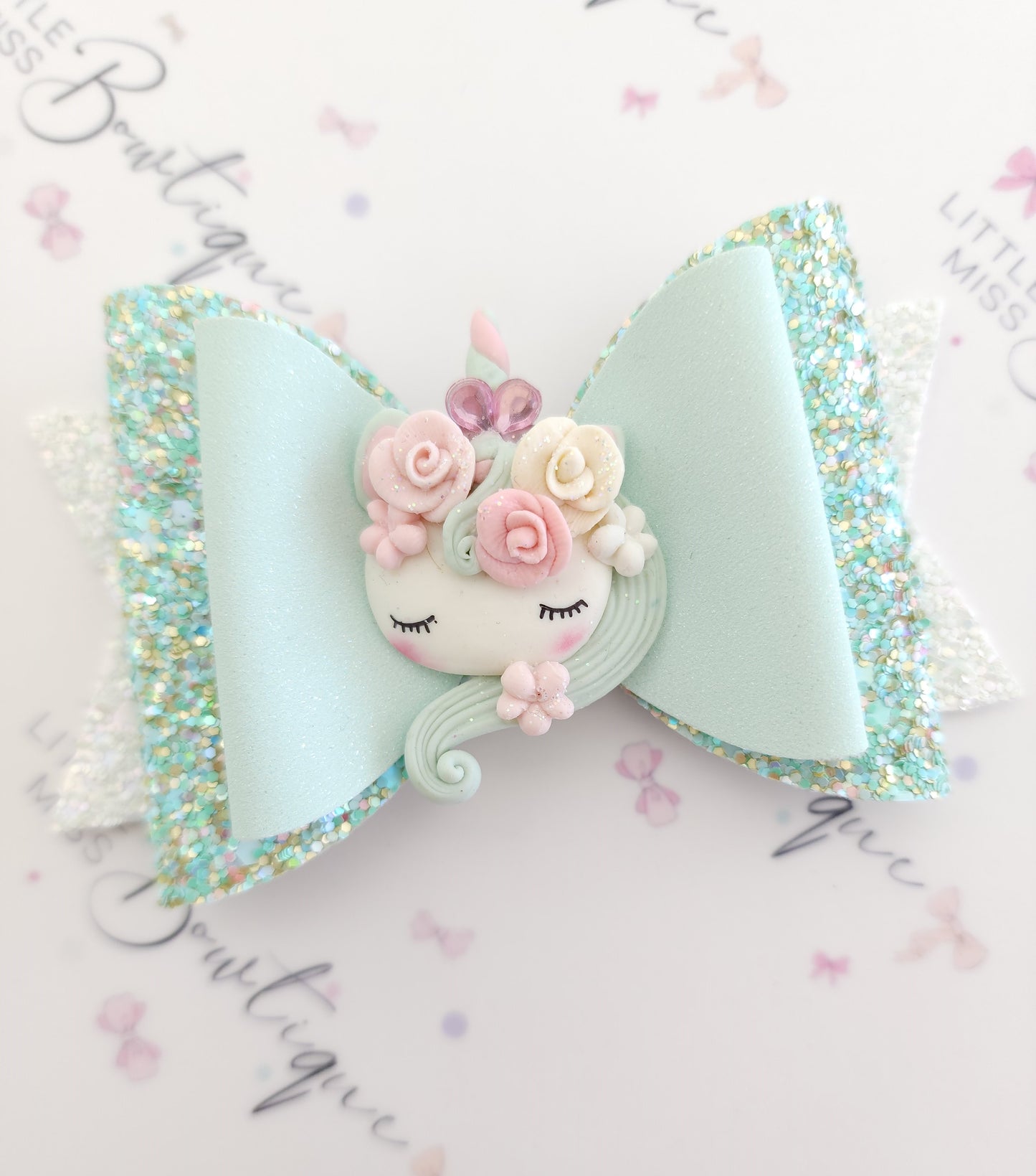 Sleeping Beauty Unicorn bows (3 styles)