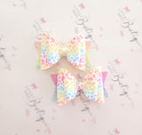 Pastel Leopard Bow
