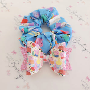 Peppa Pig Hair Bow and Scrunchie