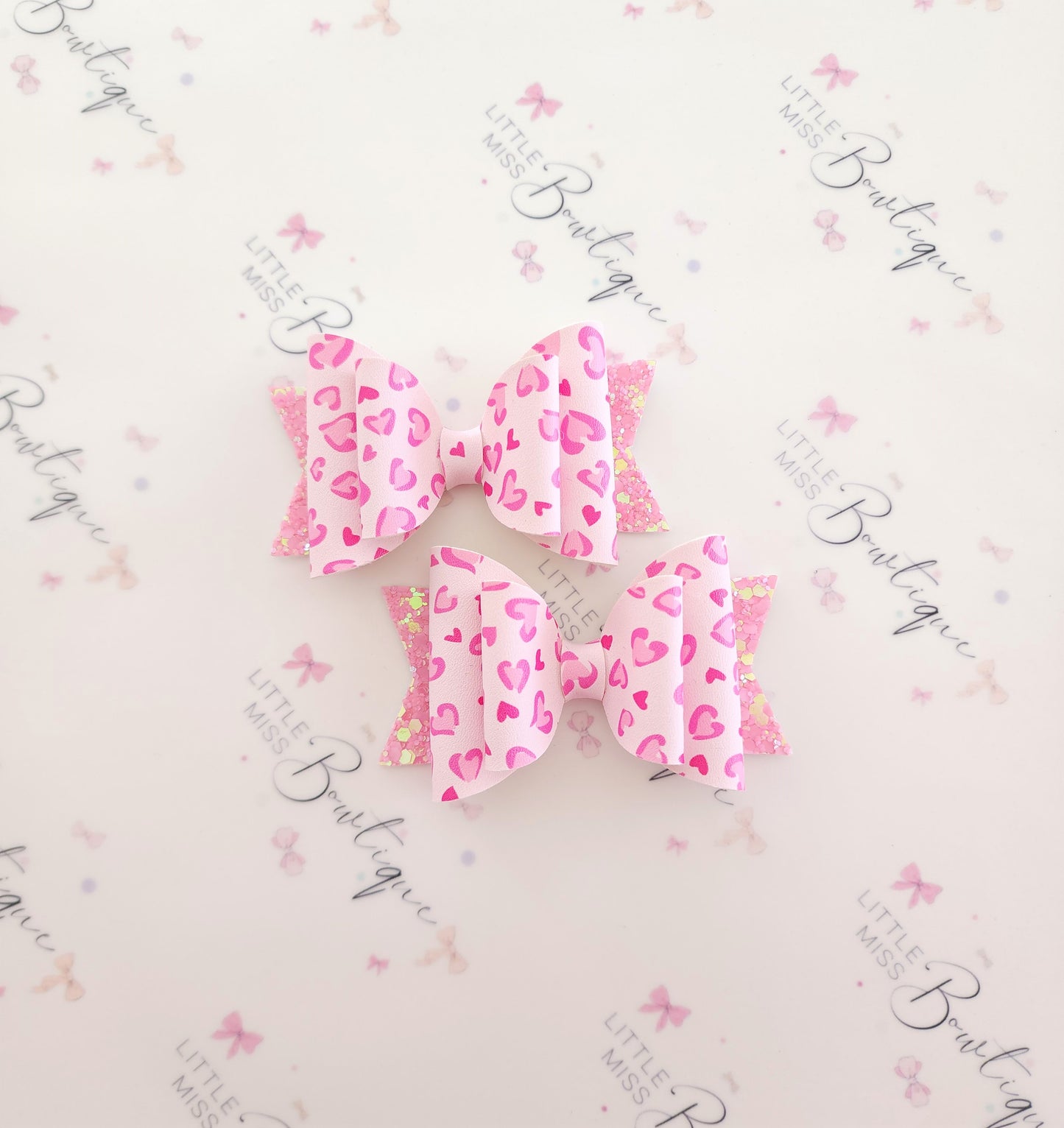 Pink Leopard Bow