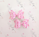 Pink Leopard Bow