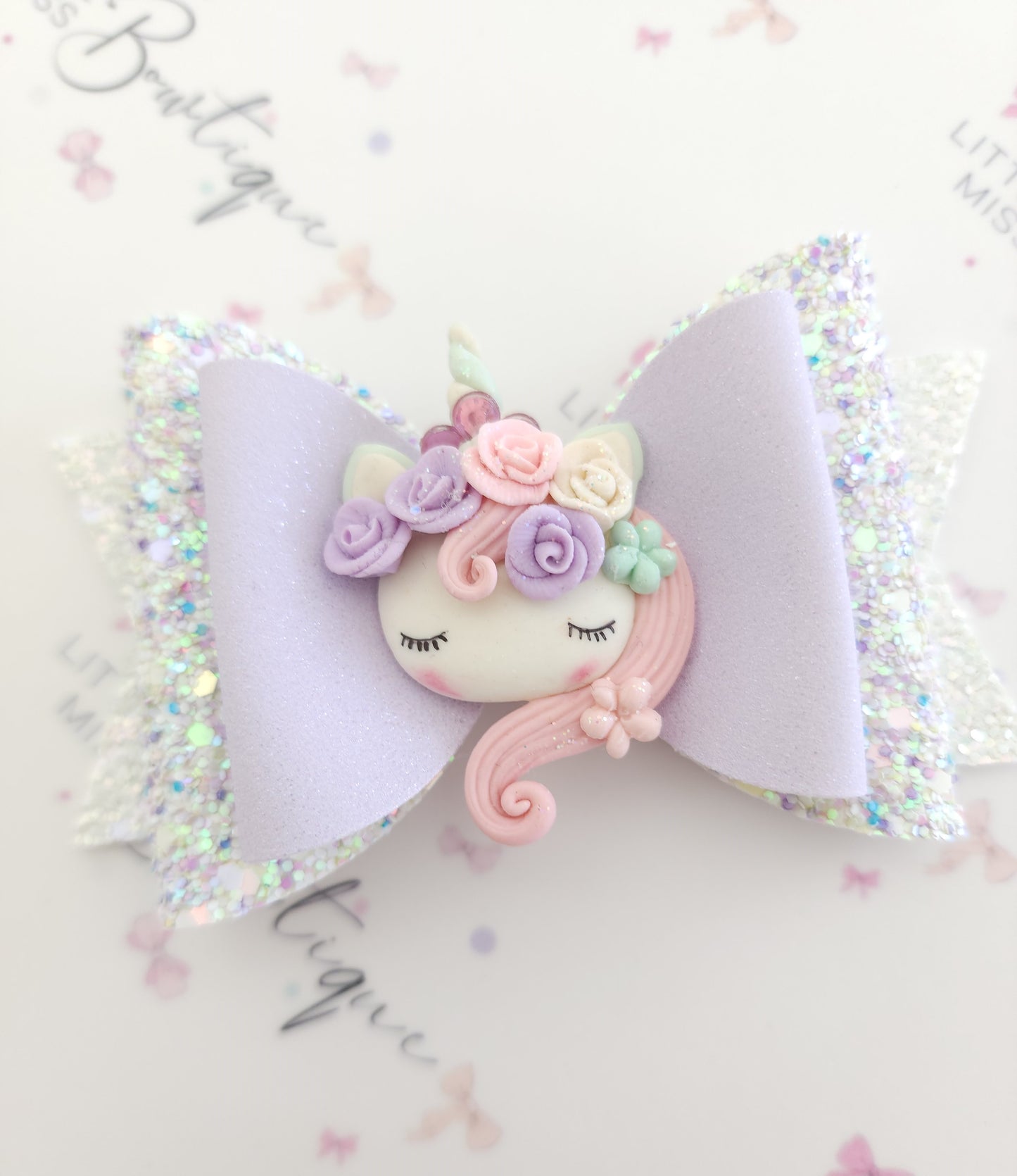 Sleeping Beauty Unicorn bows (3 styles)