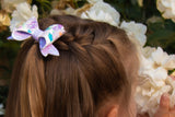 Purple Florals Summer Bow